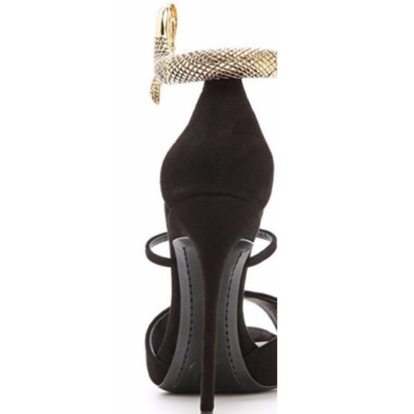 Giuseppe Zanotti Ankle Strap Snake Heels 41 Black - Picture 2 of 3